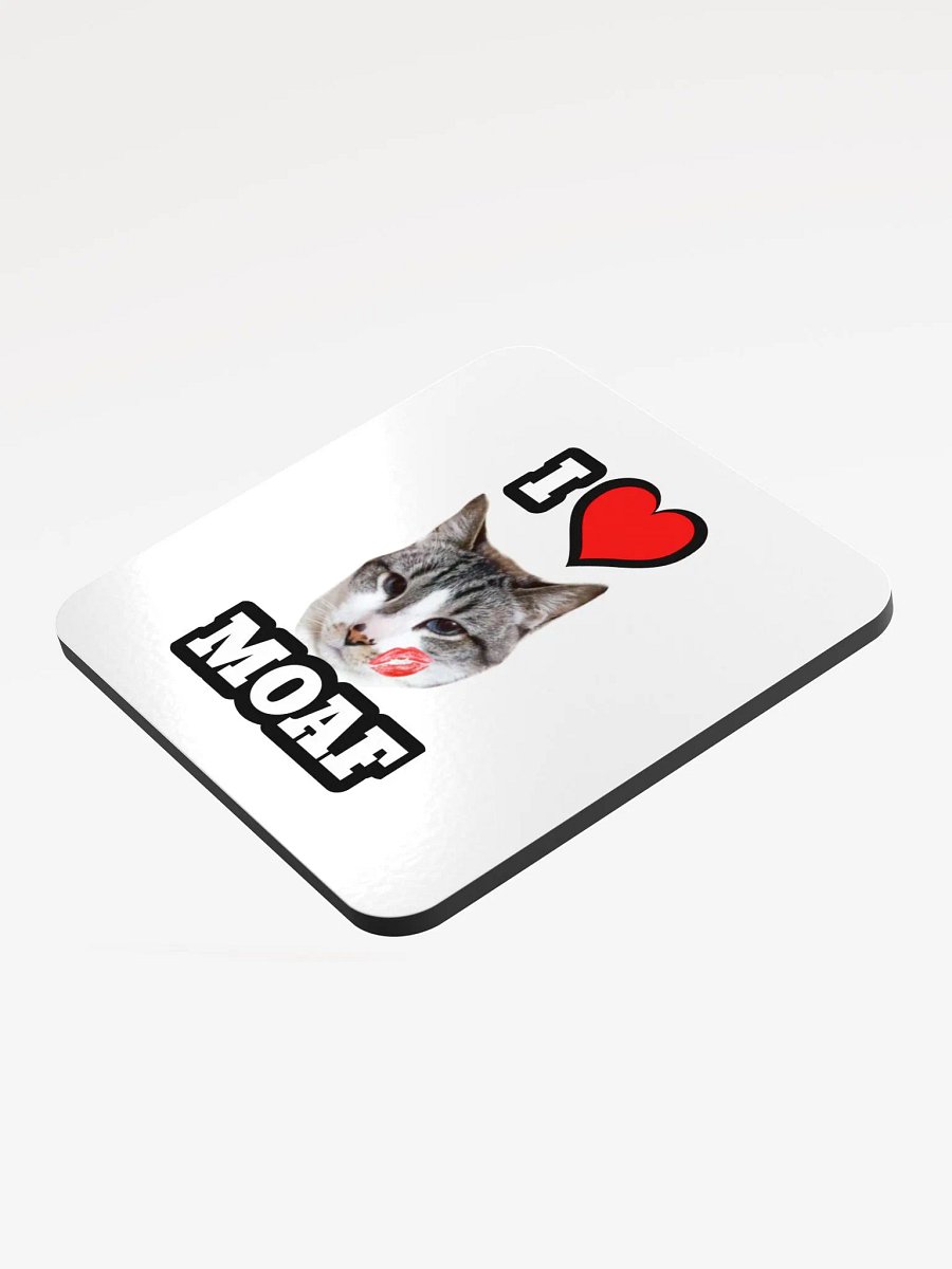 I ❤️ Moaf Glossed Cork Coaster product image (3)