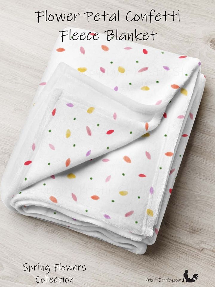 Flower Petal Confetti Fleece Throw Blanket product image (1)