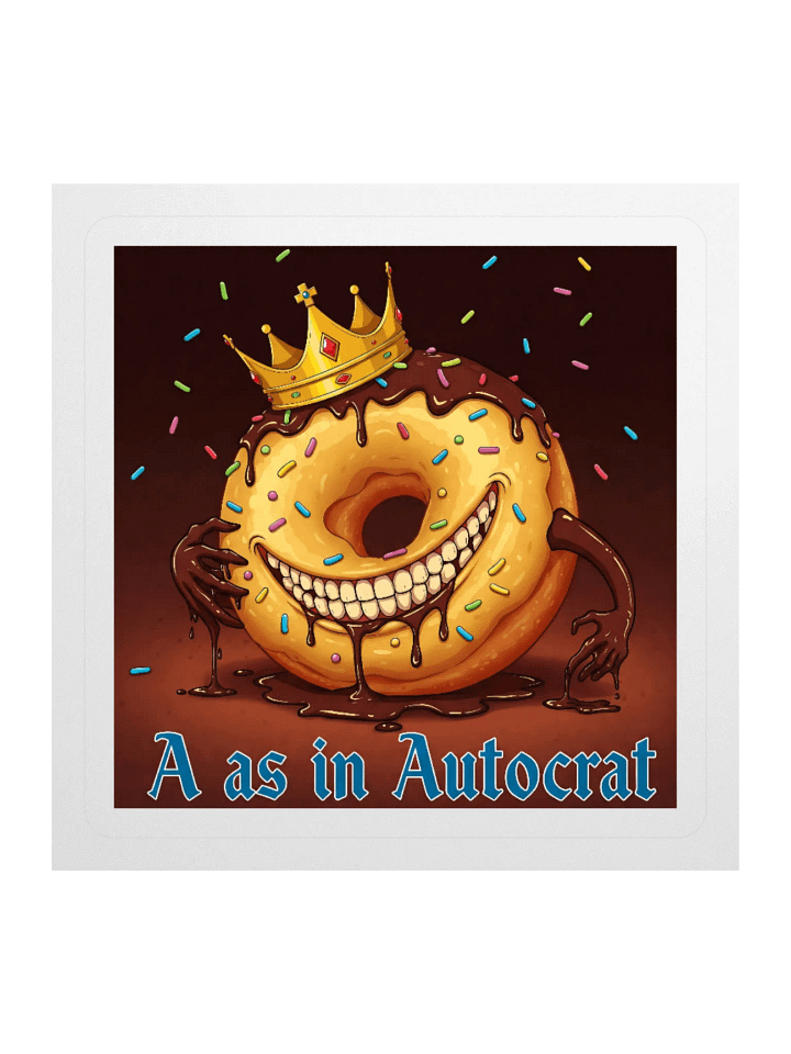 A as in autocrat sticker by dark alphabet product image (1)