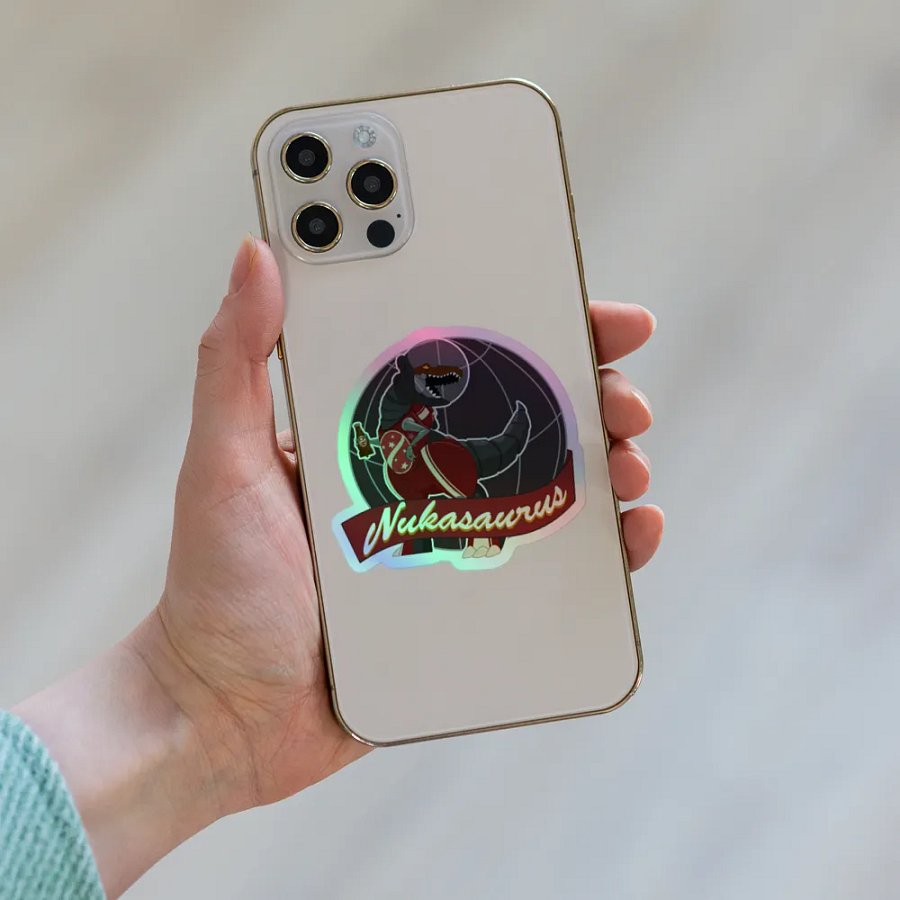Nukasaurus Vinyl Holographic Sticker product image (8)