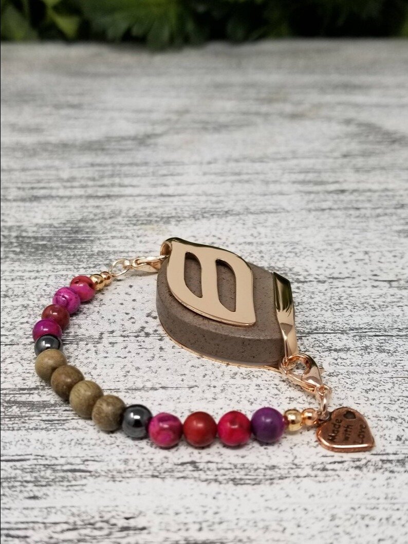 Strength Bracelet | Jasper, Hematite & Greywood | Handmade Accessory for Bellabeat Leaf Urban & Ivy product image (1)