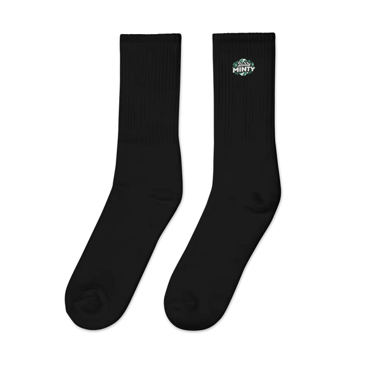 Daddy Minty Swirl Embroidered Crew Socks product image (4)