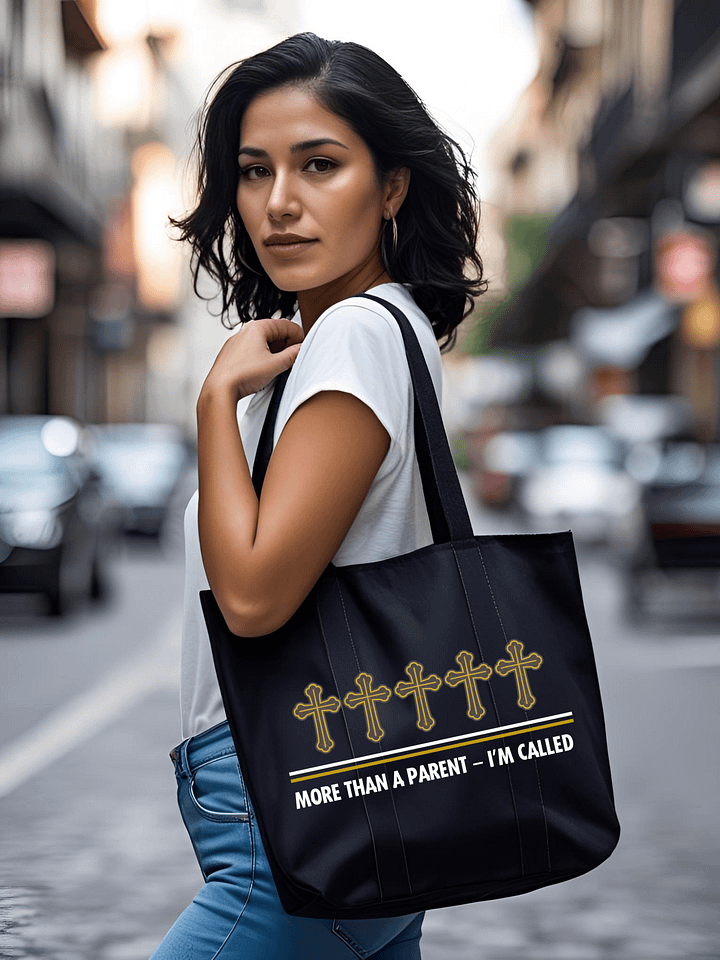More Than A Parent - I Am Called | Christian Parents Organic Tote Bag | Faith-Based Gift for Christian parents product image (1)