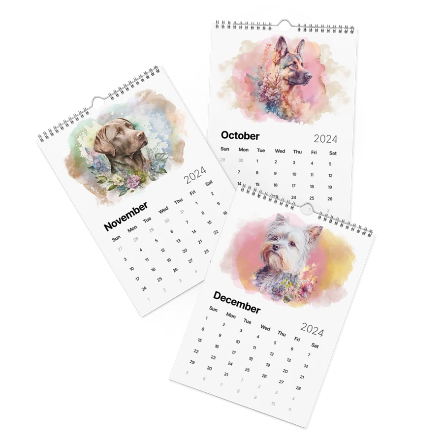 Watercolor Dogs 2024 Wall Calendar, 12 Month product image (17)