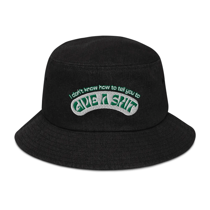 GIVE A SH*T denim bucket hat product image (1)