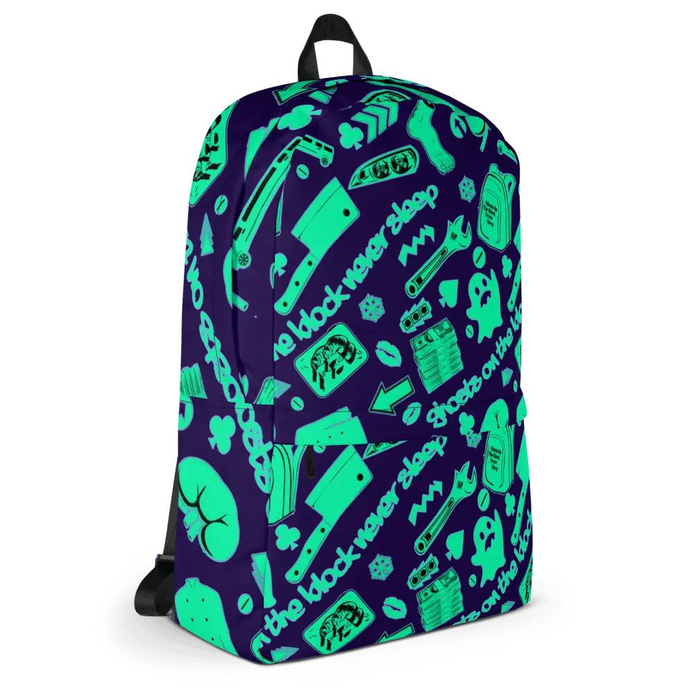 A8M - Ghosts On The Block Never Sleep Bookbag (Neon February) product image (9)