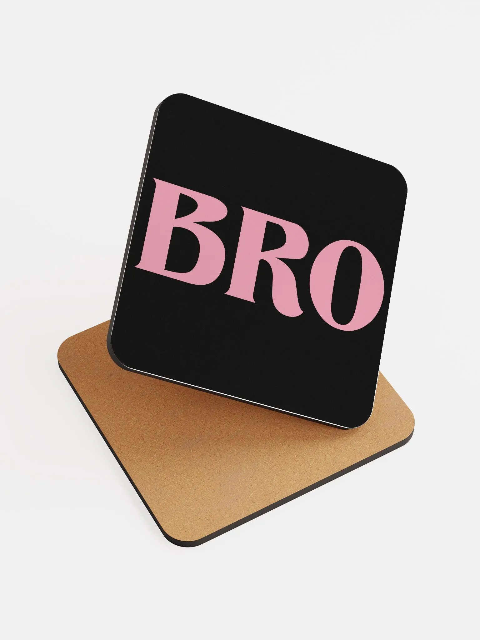 Bro glossed cork coaster product image (6)