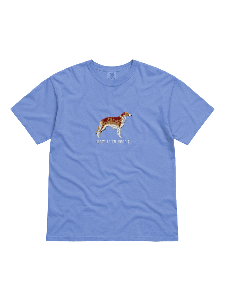 Furry Speed Noodle T-Shirt(Embroidered) of a Borzoi(Brown & White) product image (211)