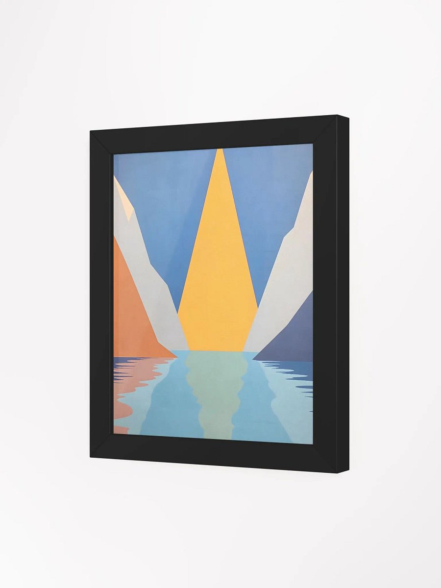 Framed Poster of Geometric Triangle Mountains product image (3)