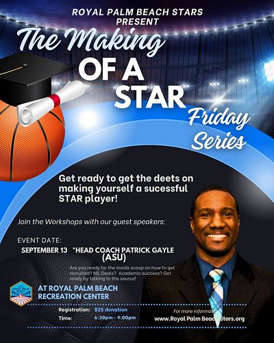 Come on out for a very informative workshop with Coach Patrick Gayle!