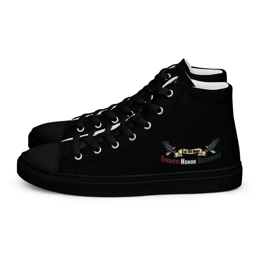 Patriotic Women's High Tops: Strength Honor Sacrifice Edition product image (1)