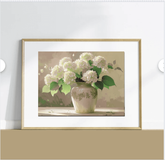 Hydrangeas in Vintage Vase Wall Art product image (2)