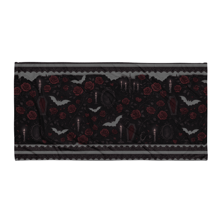 Gothic Rose & Bat Sublimated Towel product image (1)