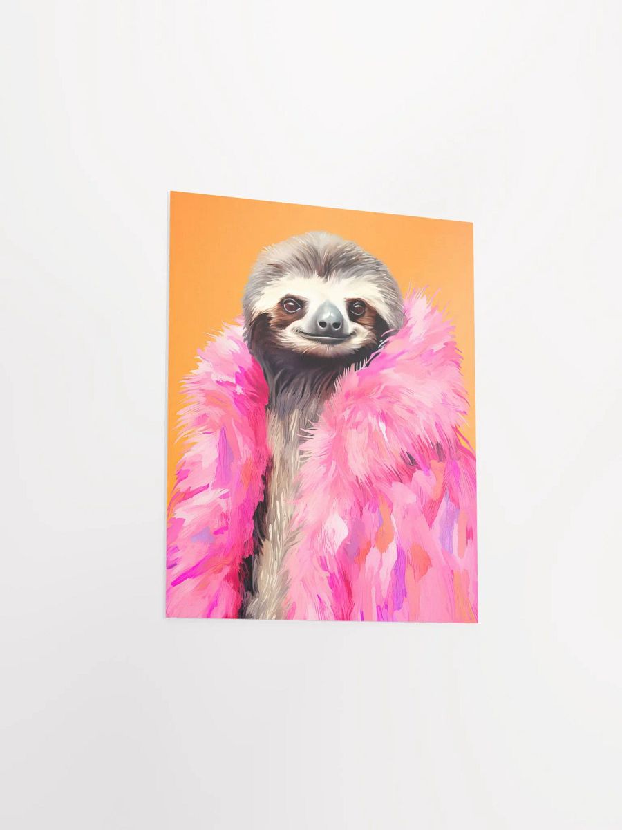 Anthropomorphic Sloth in Pink Fur Animal Portrait product image (11)