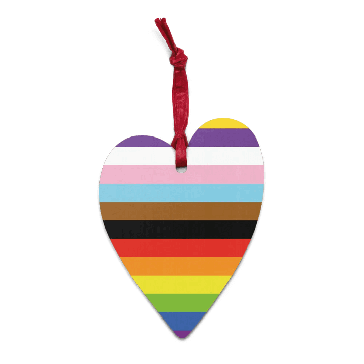 Pride wooden heart ornament product image (2)