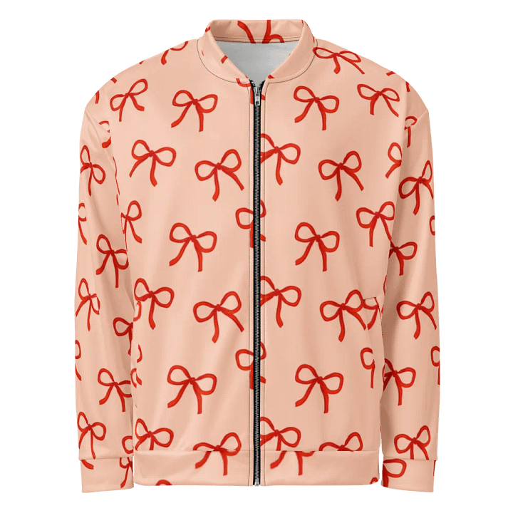 Dainty Bows Orange Bomber Jacket product image (1)