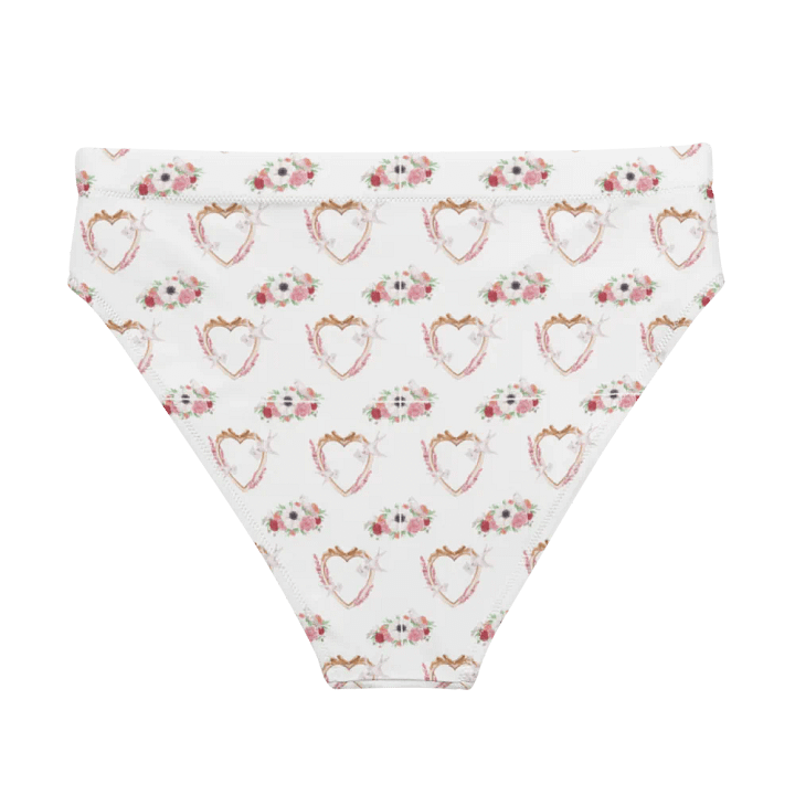 Watercolour Floral Pattern High Waisted Bikini Bottom - V6 product image (2)