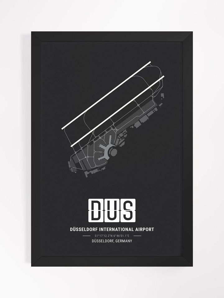 Framed Airport DUS Premium Map On Matt Paper product image (1)