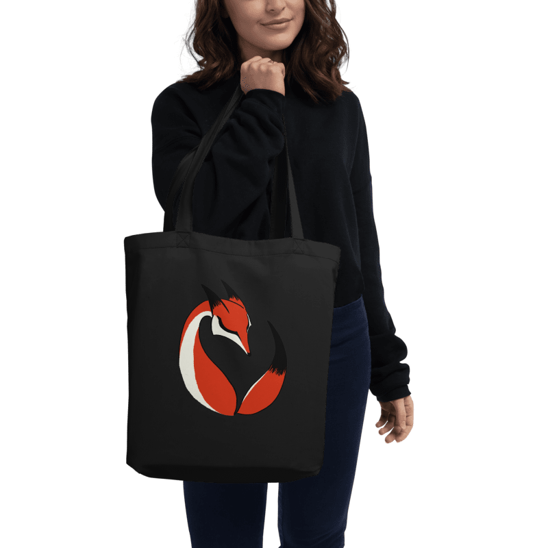 Calming Red Fox Totebag / Black-Oyster product image (3)