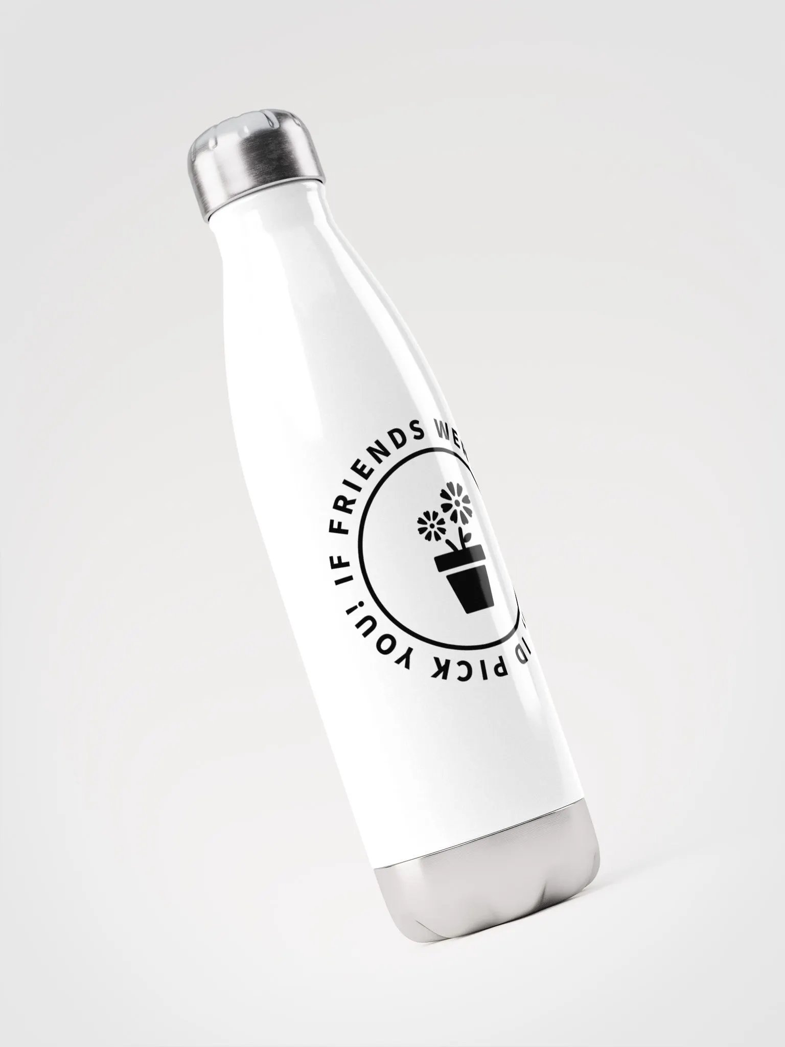 If Friends Were Flowers Water Bottle (White) product image (3)
