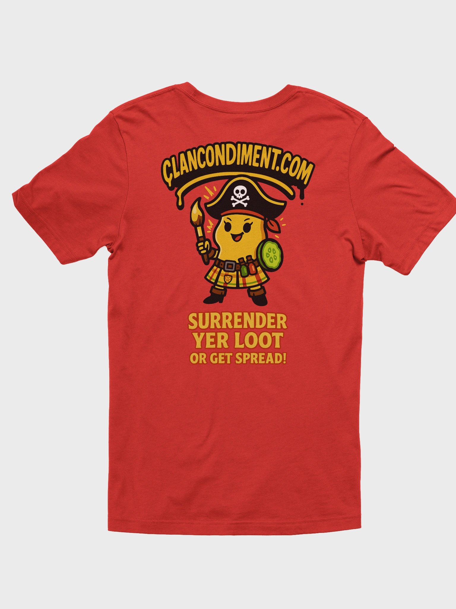 Mustard Marauder Tee | Surrender Yer Loot or Get Spread! product image (2)