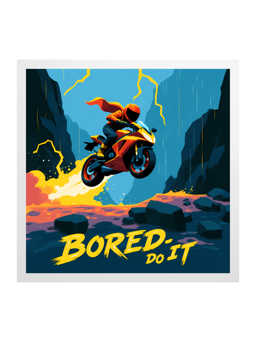 Colorful Moto – Bored Do It Sticker product image (1)