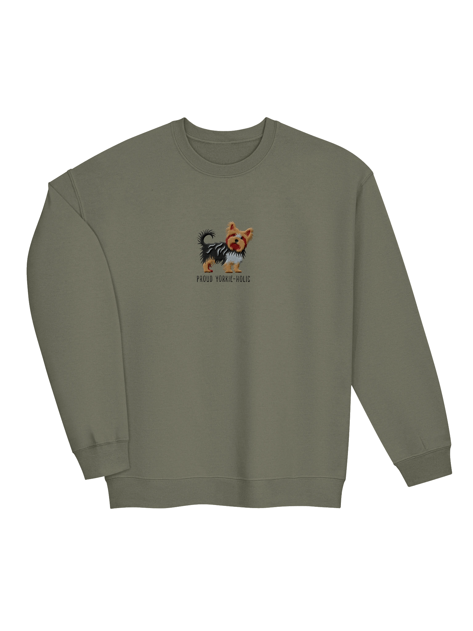 Proud Yorkie-Holic Sweatshirt (Embroidered) of a Yorkshire Terrier(2) product image (7)