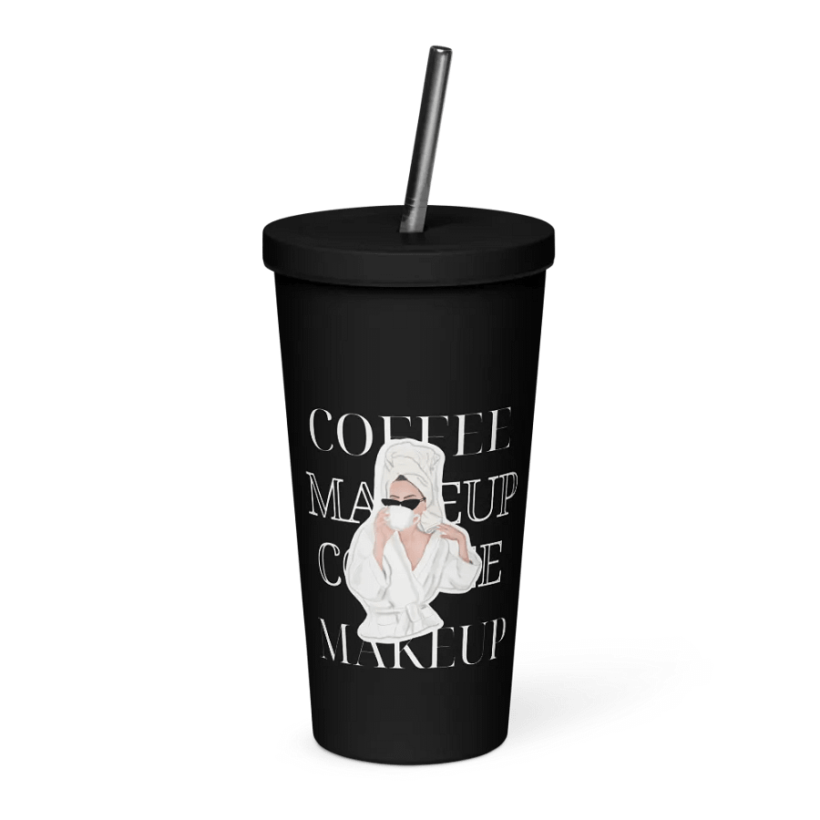 Makeup & Coffee Tumbler With Straw product image (1)