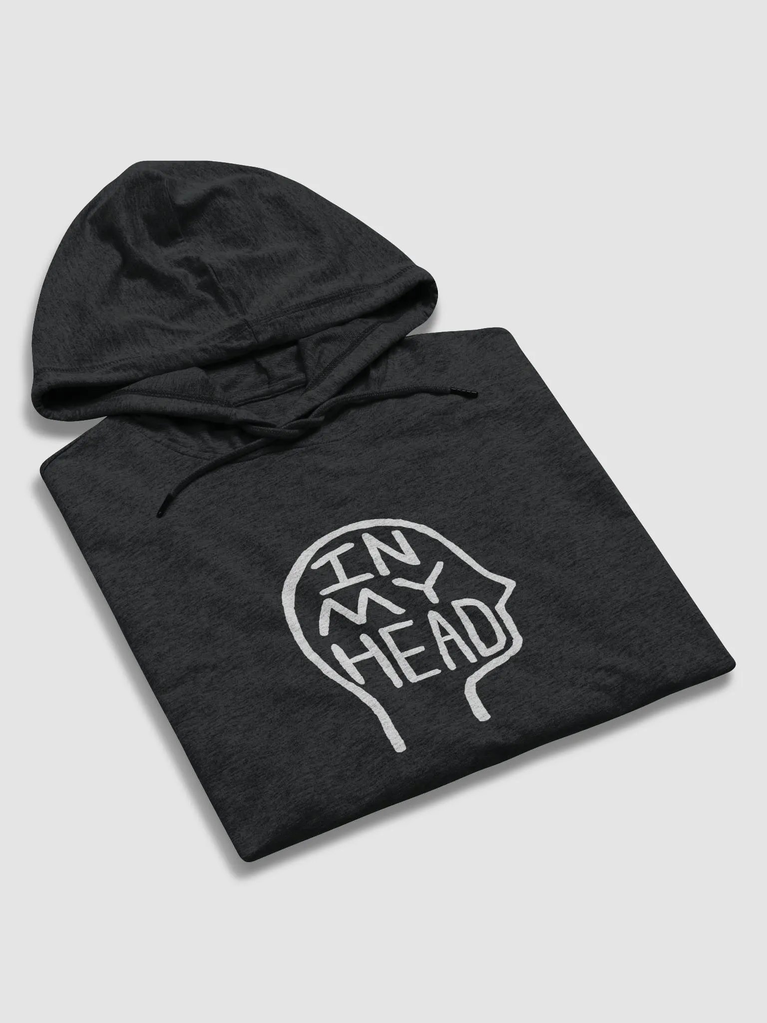 In My Head (white design) printed lightweight hoodie product image (5)