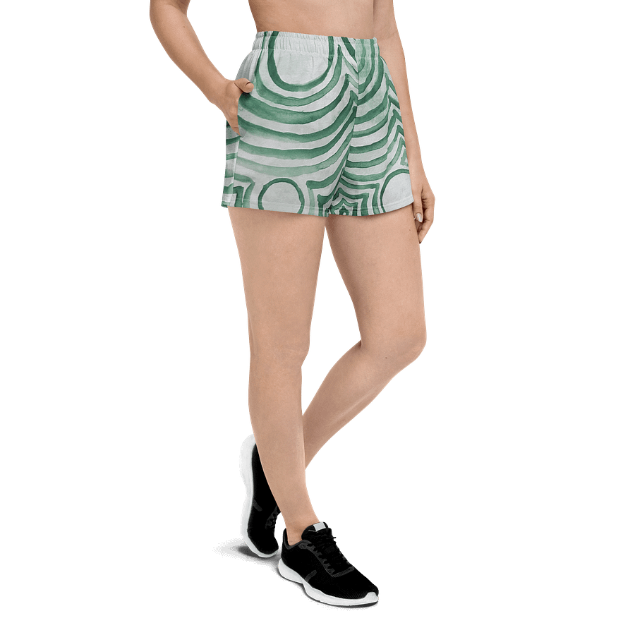 "Green Swirl" Unisex Athletic Shorts product image (3)