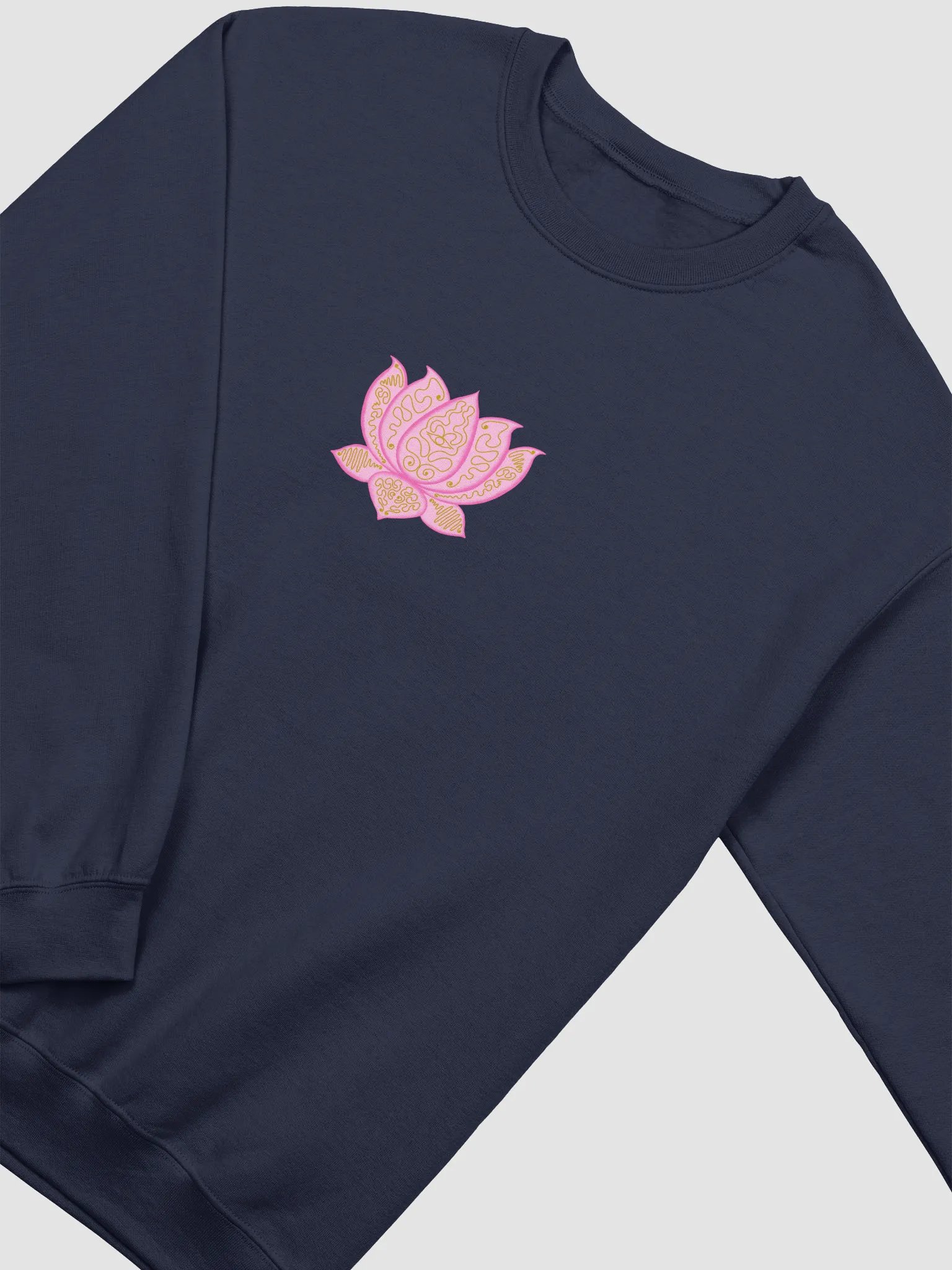 Golden Lotus Blossom Crewneck Sweatshirt product image (2)