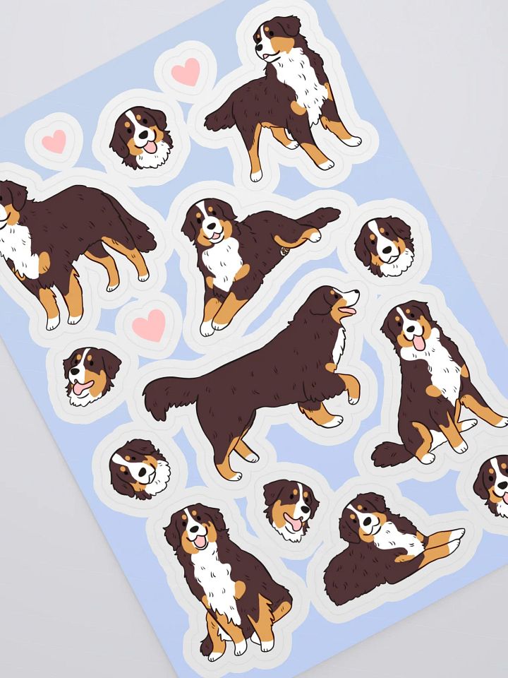 Bernese Mountain Dog Cartoon Sticker Sheet product image (2)