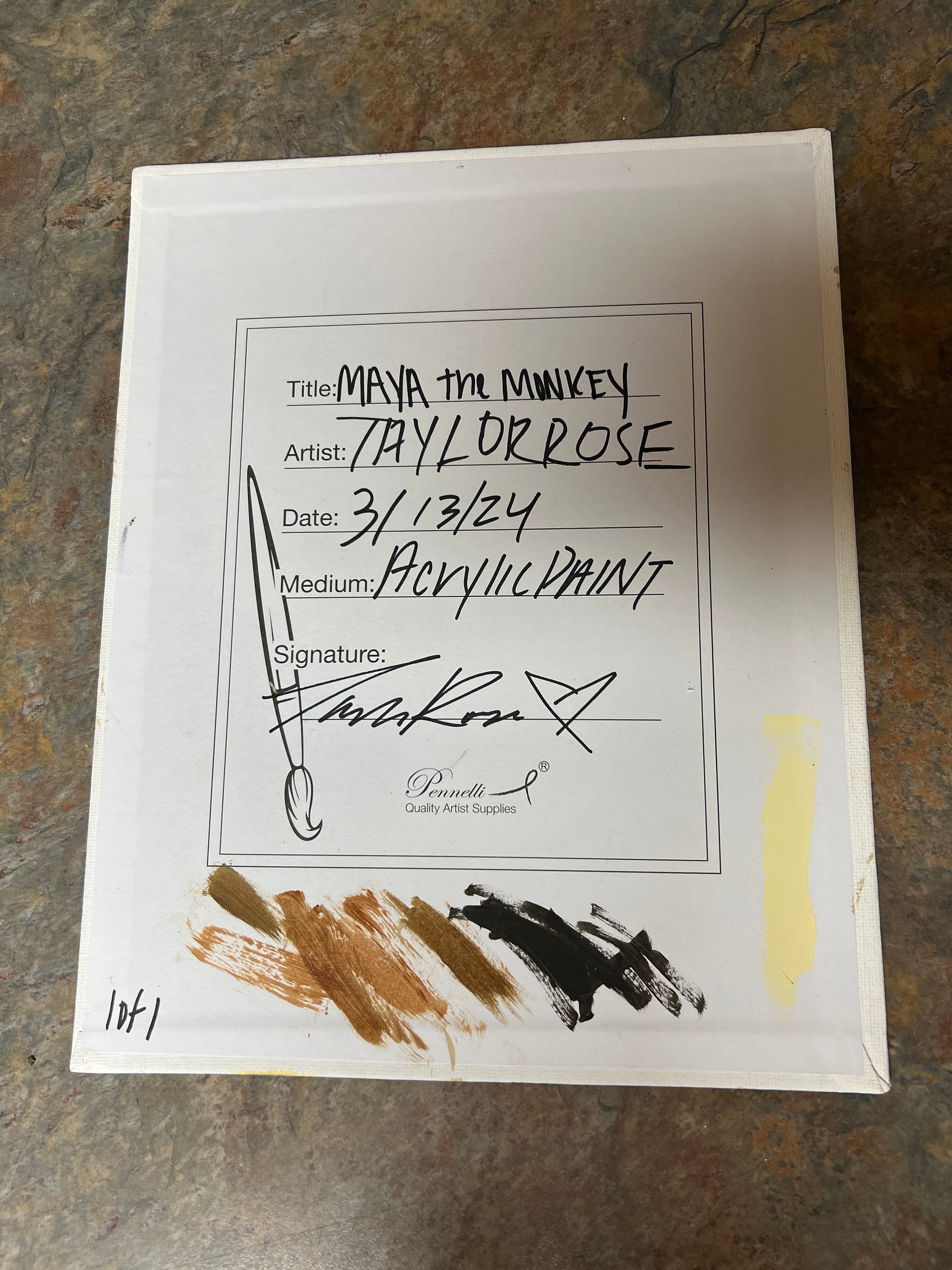 Maya the Monkey - Signed TaylorRose Art product image (2)