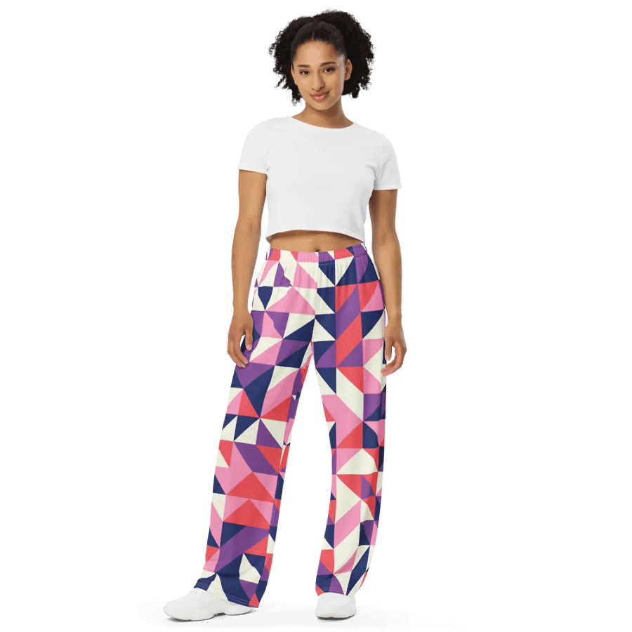 BUIII Dynamic Geometry: Amethyst Dawn Wide-Leg Pants product image (2)
