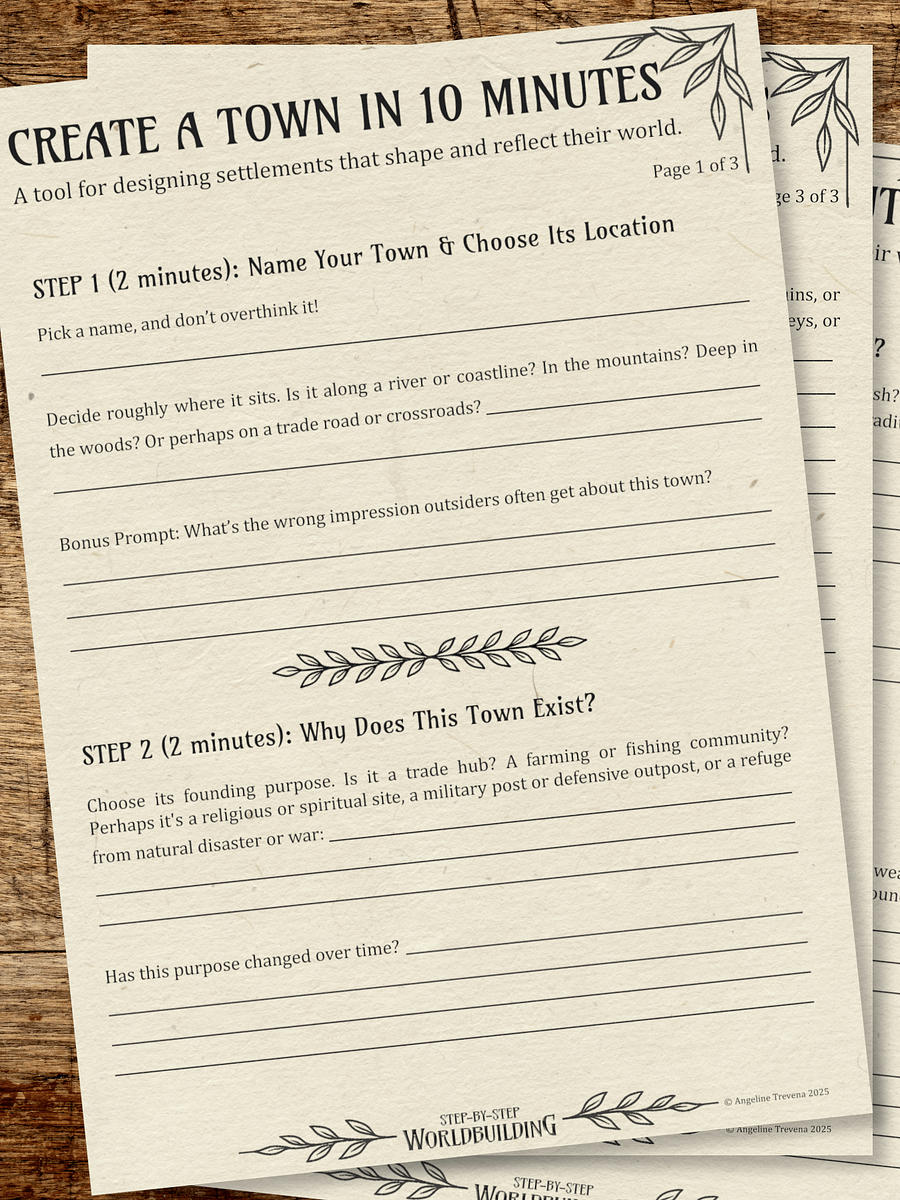 The Worldbuilding in 10 Minutes Cheatsheet Pack product image (2)