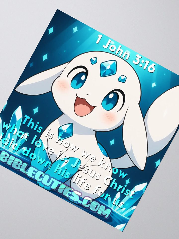 Bible Cuties Florence - This is how we know what love is: Jesus Christ laid down his life for us Sticker product image (3)