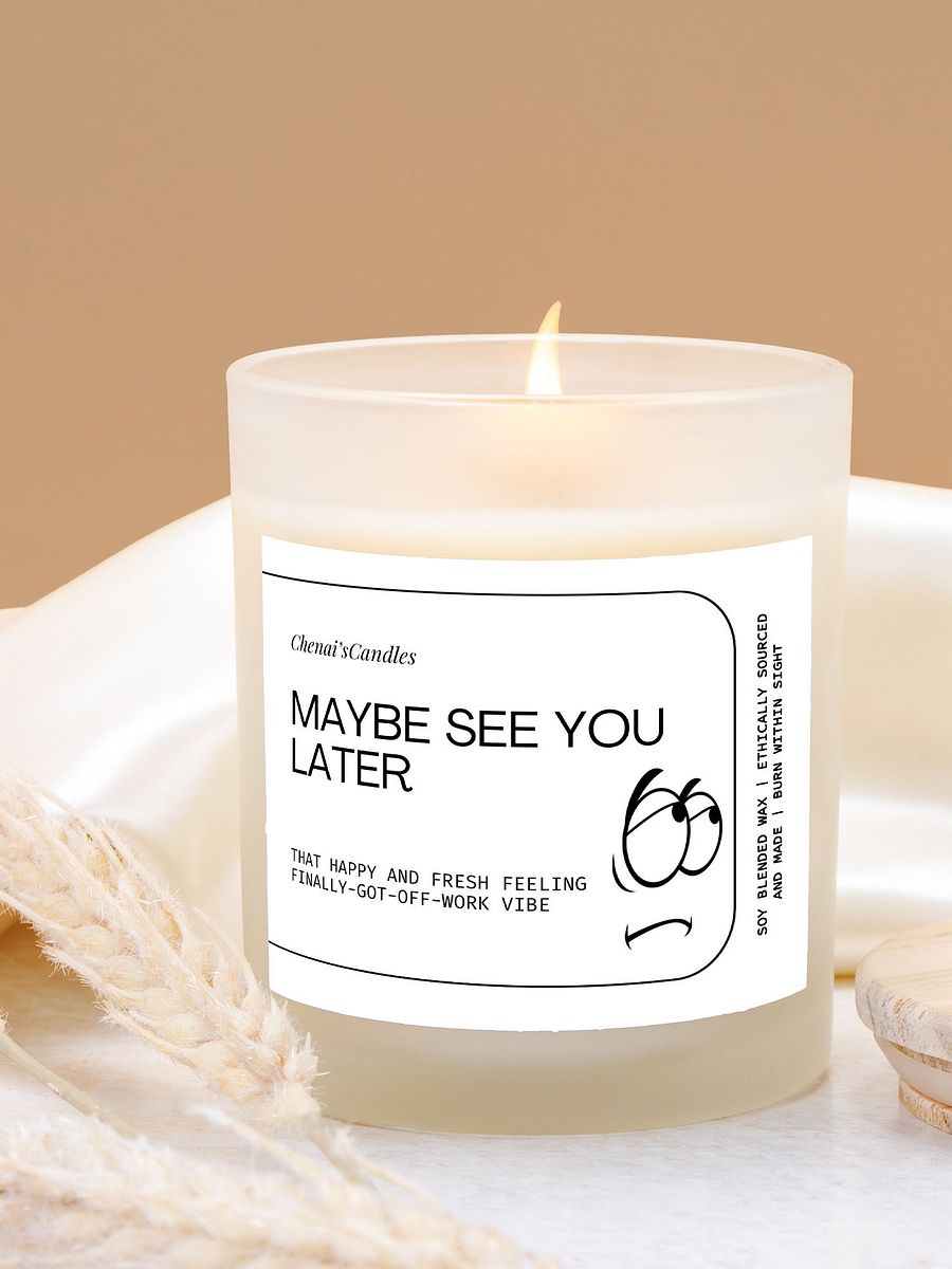 Maybe see you later Frosted Candle product image (3)