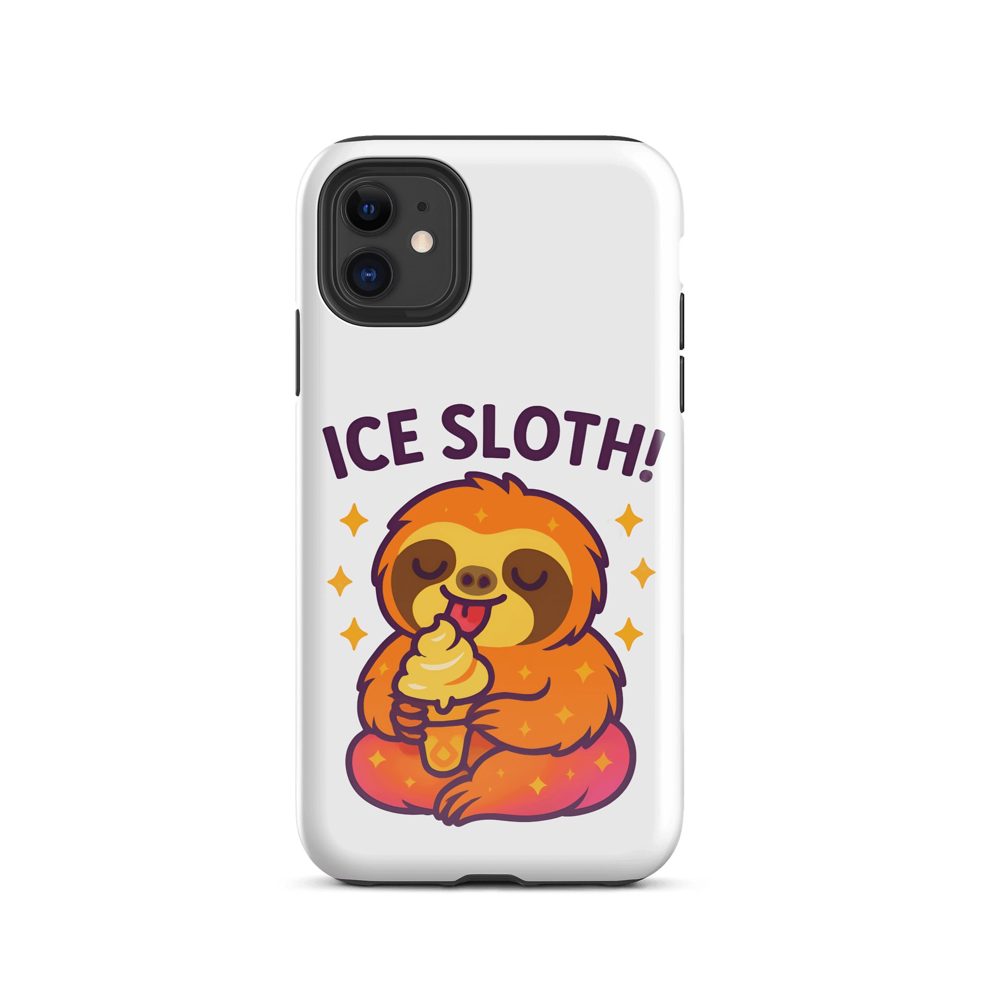 Ice Sloth – Funny Sloth iPhone Case | Ice Cream Lover Tough Phone Case – Sloths Having Snacks Collection product image (2)
