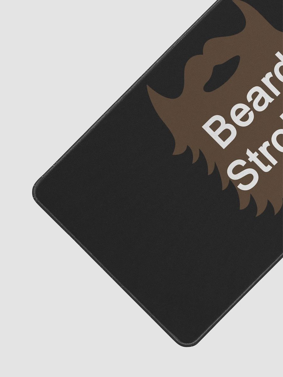 Brown Beard Strokes Desk Mat (Black) product image (3)