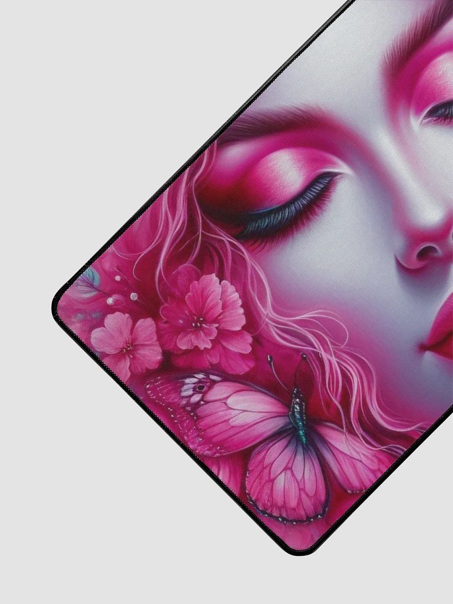Pink Woman and Butterflies Desk Mat product image (3)