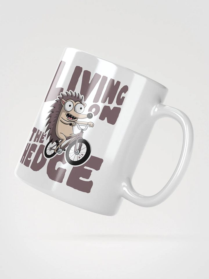 Living on the Hedge Funny Hedgehog Cycling mug – Cute Animal Pun mug for Bike Lovers product image (4)