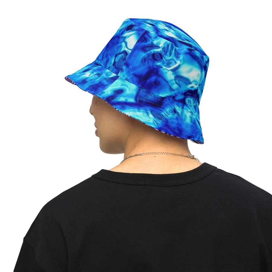 Blue Fractal Flower Kaleidoscope Bucket Hat product image (7)