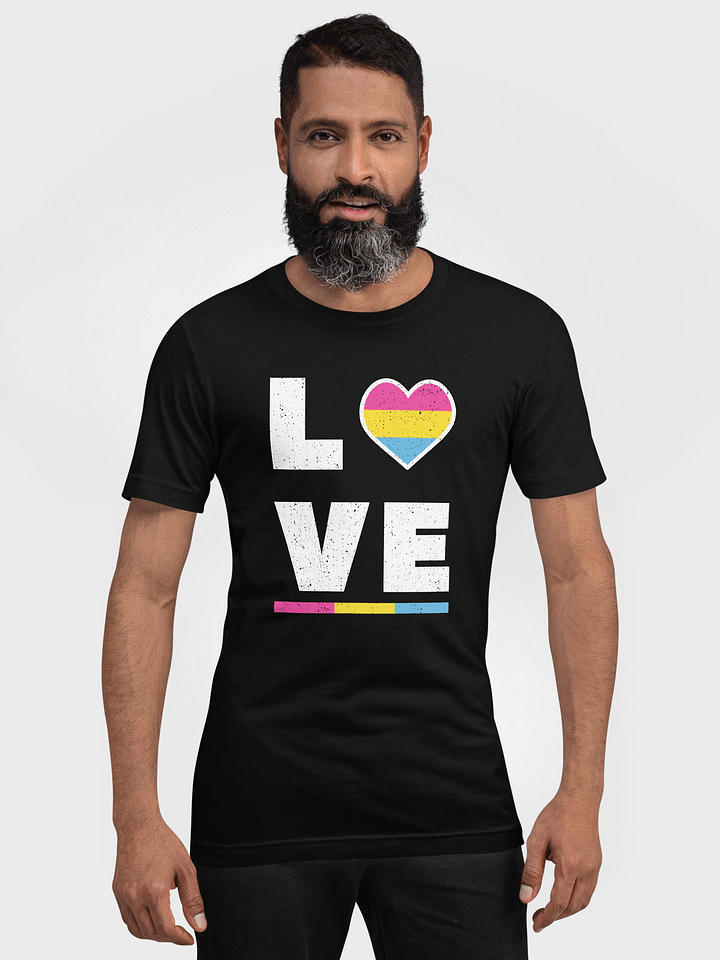 LGBTQ Pansexual Pride Flag Distressed Grunge Love T-Shirt product image (1)