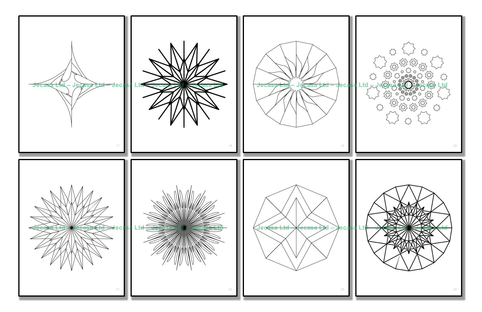 100 Geometric Mandala Coloring Pages | PDF | Digital File | Series GM2025 Vol. 3 product image (5)