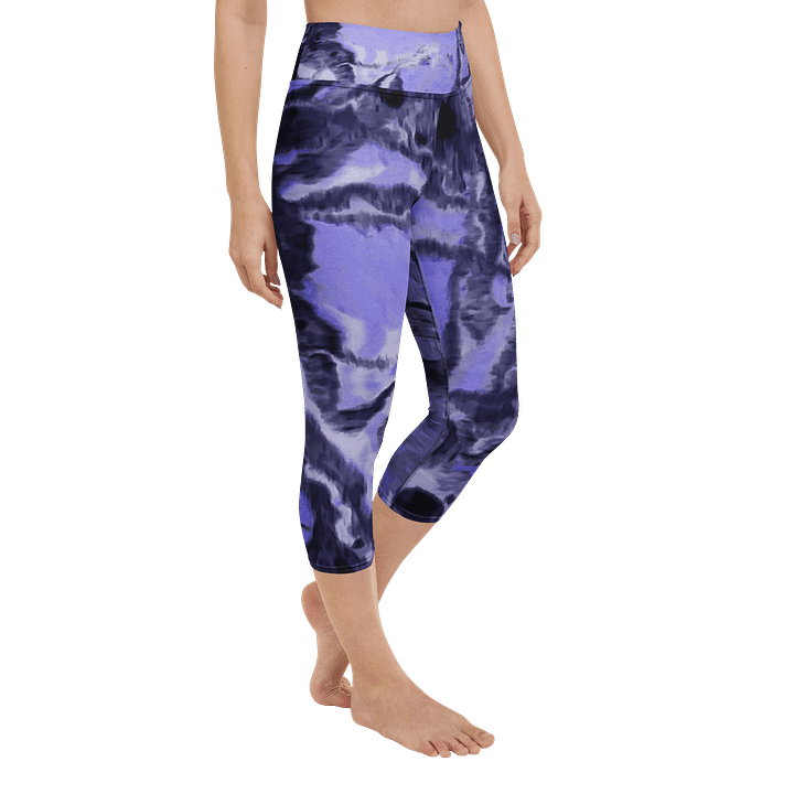 Purple Fluid Art Capri Leggings product image (2)