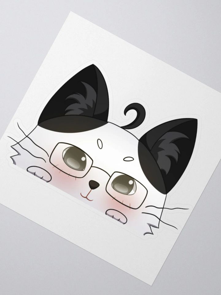 JPAG_Grey cat Lurk emote sticker product image (2)
