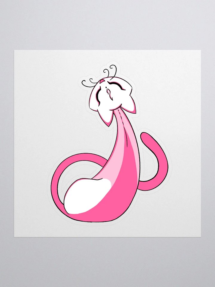 Calming Pink Cat Sticker product image (2)