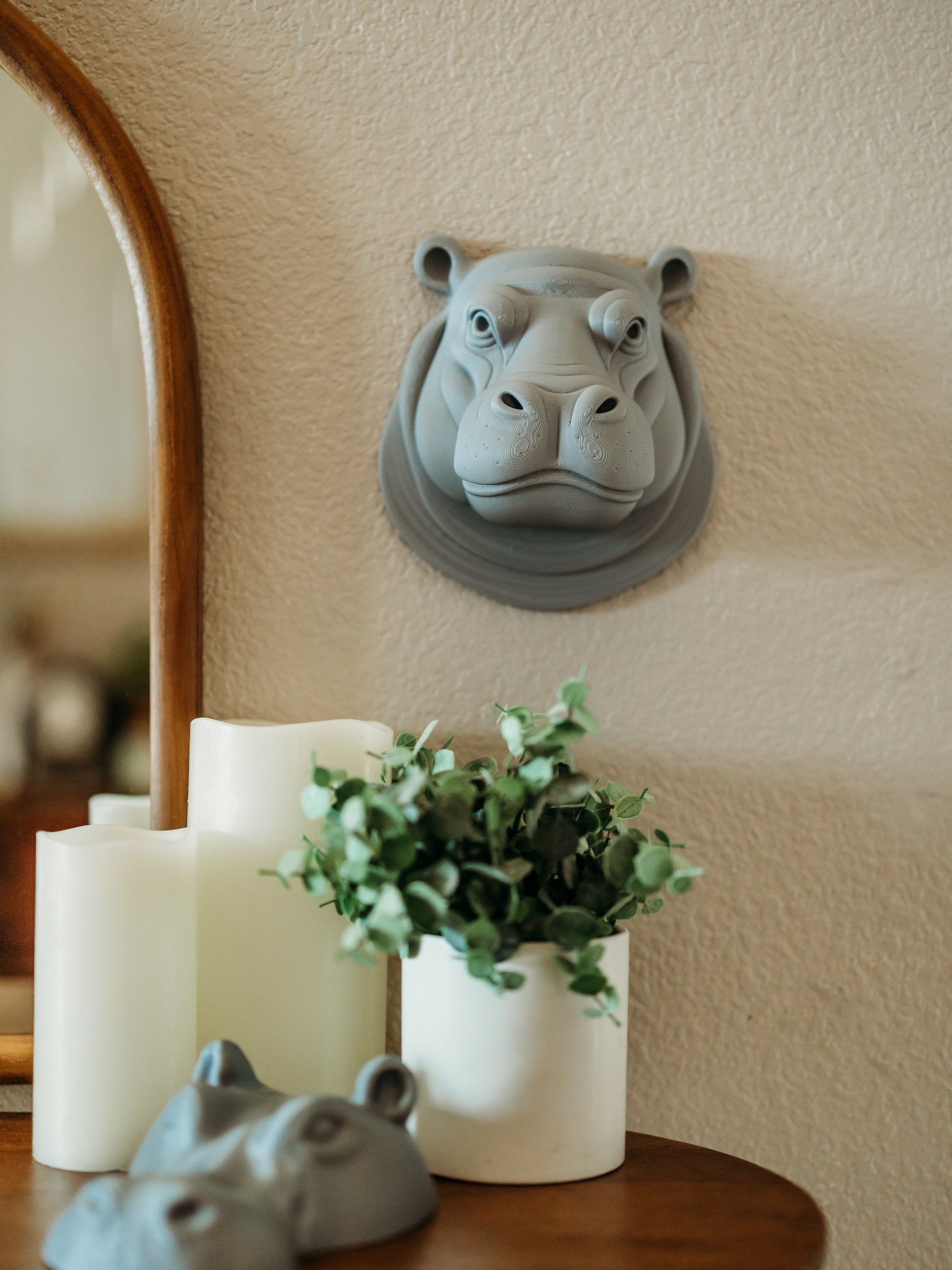Wall Mounted Hippo Head - 3D Printed product image (1)