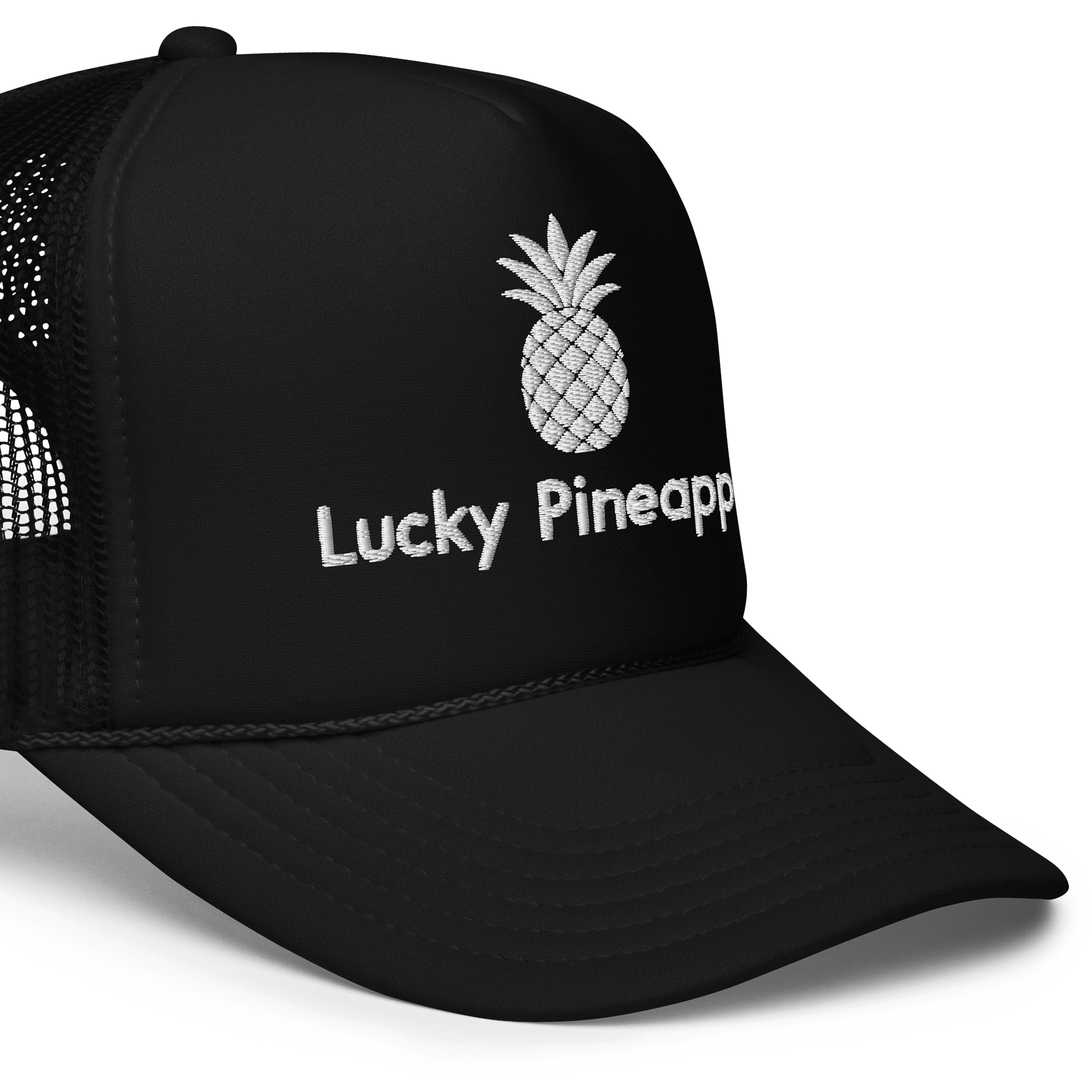 Lucky Pineapple Films Logo Embroidered Black Trucker Hat product image (5)