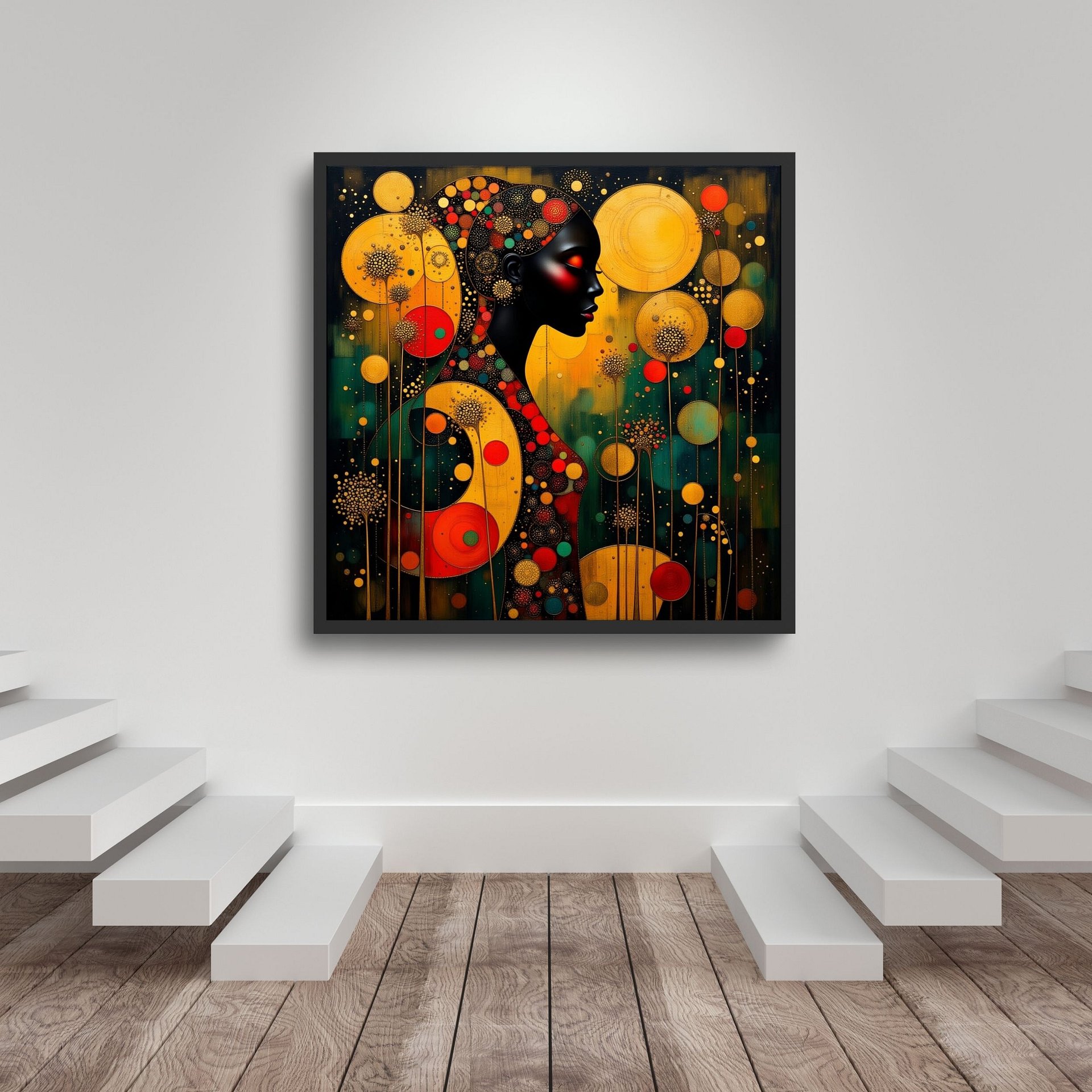 Winnergy Beautiful Black Woman Illustration Printable Art | Empowering Digital Art of Black Women | Printable Afrocentric Art Poster | Black Girl Magic Wall Print product image (2)